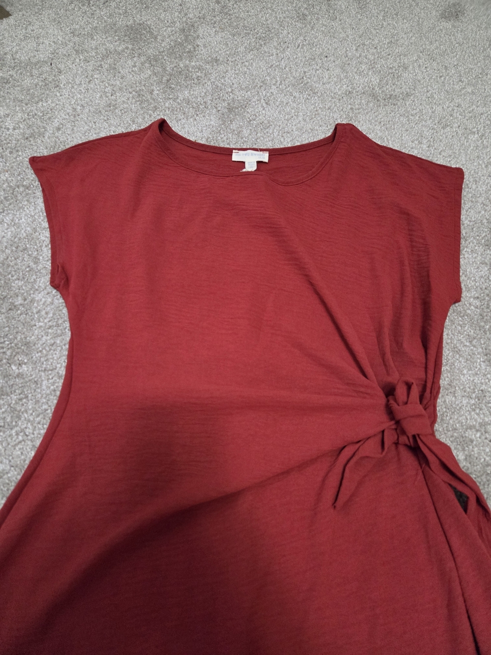 T-Shirt Style Side-Tie Dress - Picture 2 of 4